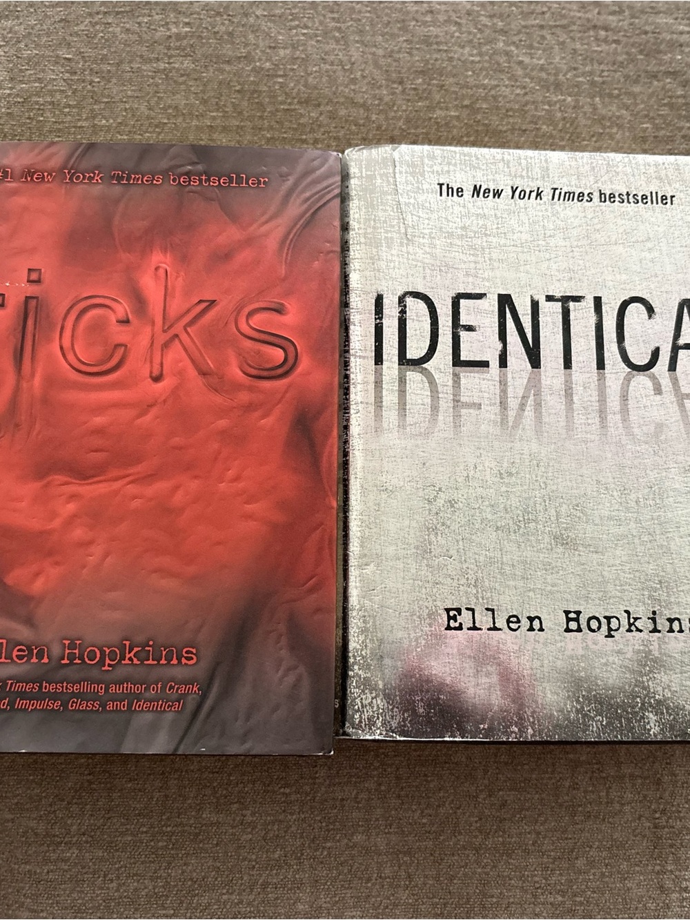 Ellen Hopkins Book Bundle Hardcover Tricks & Identical YA Novels